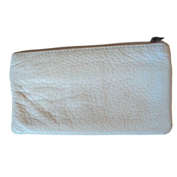 The Sak Wallet Cream Bifold zip up Purse with Front Card Fold Flap Floral Print - Picture 2 of 6